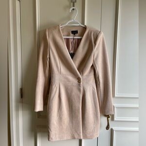 Suede Effect Blazer Dress